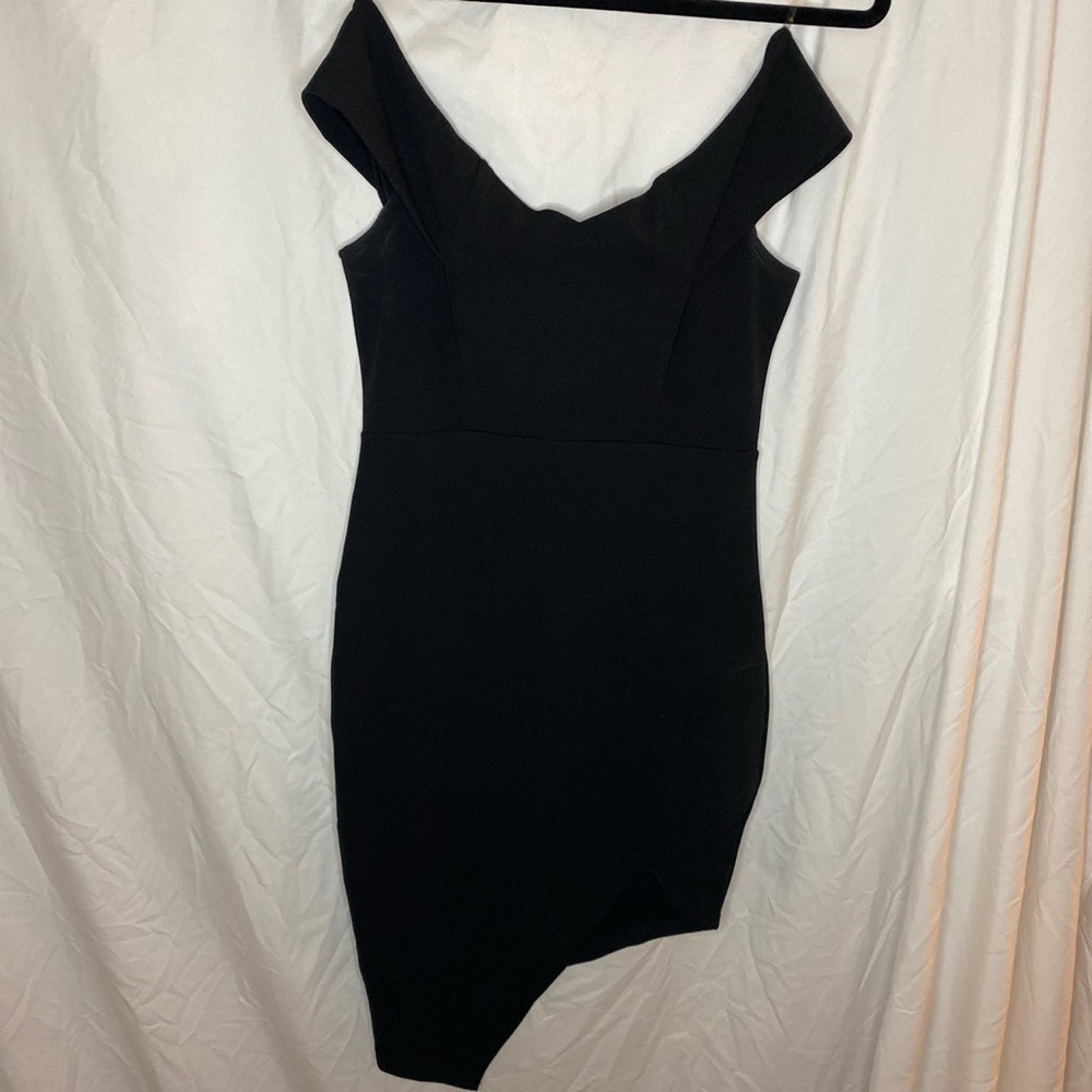 BRAND NEW black off shoulder mini dress